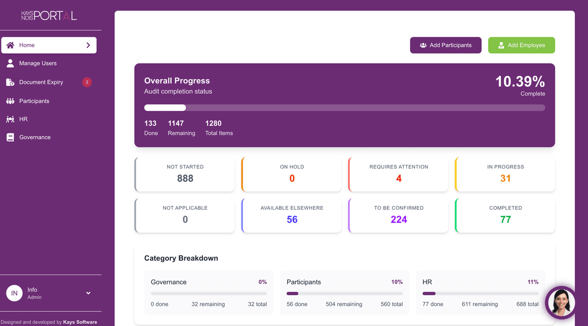 Kays  Portal Dashboard
